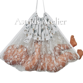 Weegdoek doorschijnend cotton flowers