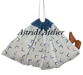 Weegdoek chique blauw