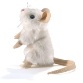 Witte muis (vingertoppop)