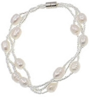 Zoetwater parel armband Twine Pearl White 2