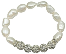 Zoetwater parel armband Five Bling Pearl