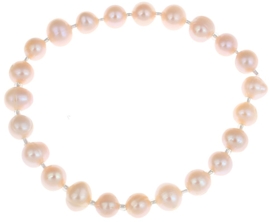 Zoetwater parel armband Seed Bead Pearl Peach