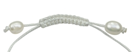 Zoetwater parel armband White Pearl Cord