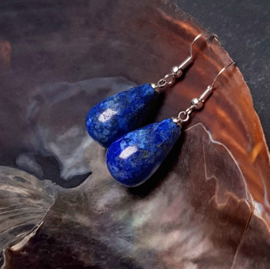 Edelstenen oorbellen Lapis Lazuli Big Drop