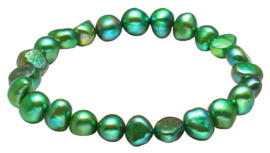 Zoetwater parel armband Green Pearl
