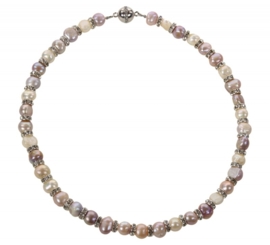 Zoetwater parelketting Bling Pearl Soft Colors