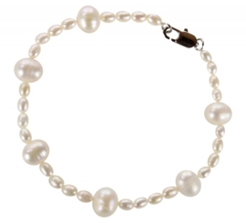 Zoetwater parel armband Little Bold Pearl