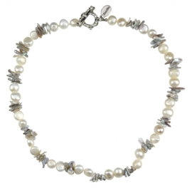 Zoetwater parelketting Pearl Grey Chip