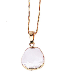 Zoetwater parelketting One Gold Coin Pearl Chain