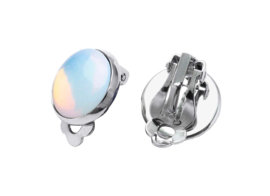 Edelstenen clips oorbellen Sea Opal Clips