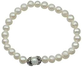 Zoetwater parel armband Bling Rice Pearl