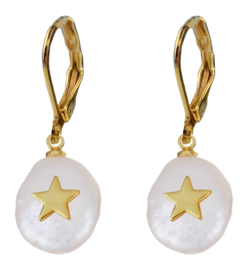 Zoetwater parel set Coin Pearl Golden Star
