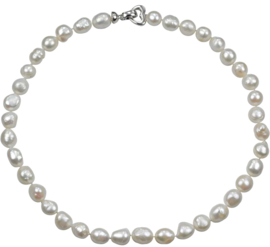 Zoetwater parelketting Big Round Pearl