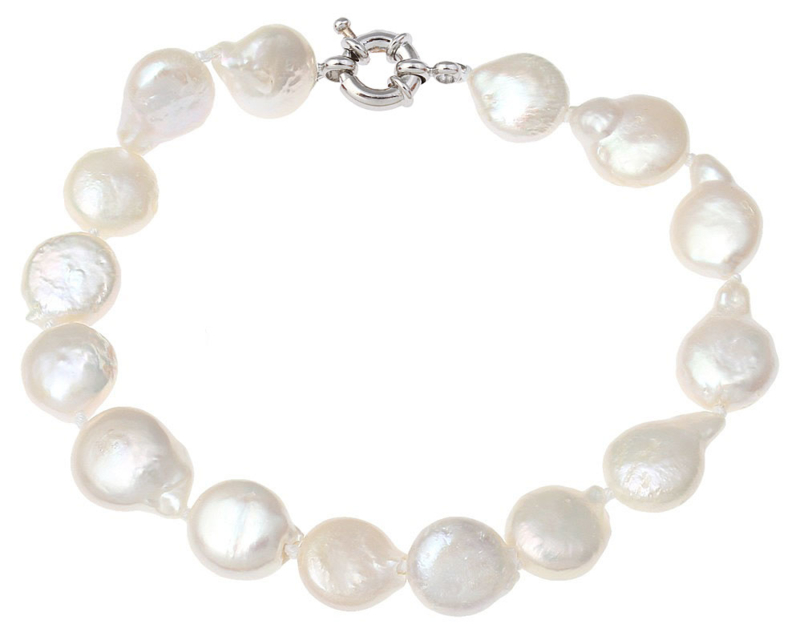 Zoetwater parel armband Little White Coin Pearl
