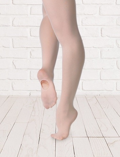 Balletpanty met voetgat (volwassenen - zwart en roze)