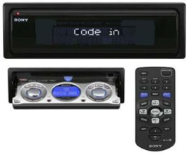 Sony CDX-M Blackpanel code reset voor 50,- Euro