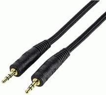 Aux kabel 3,5 mm jack/jack verguld