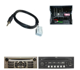Aux kabel Citroen/Peugeot via quadlock naar 3.5MM Jack