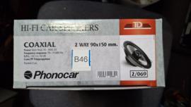 Phonocar speaker 2-weg 4x6 inch 70Watt Max