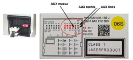 Aux kabel Volkswagen RNS/RCD 310/315/510 via Quadlock