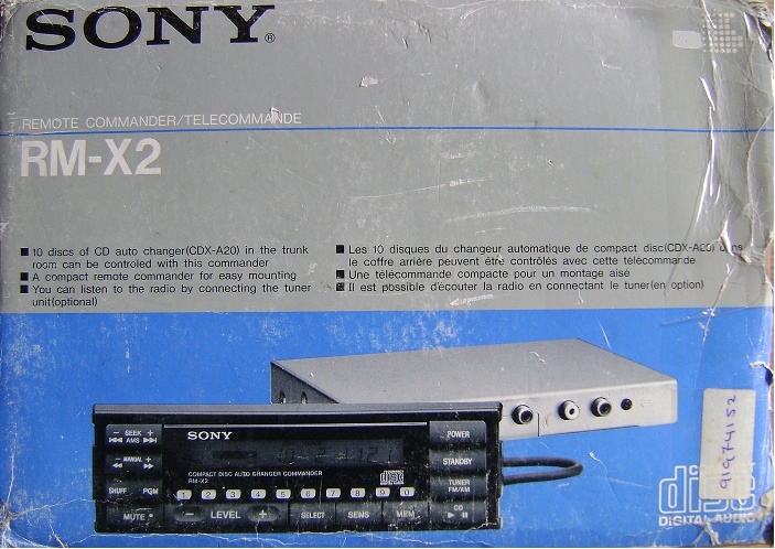 Sony RM-X2(Remote commander voor CD wisselaar CDX-A20)