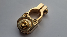 Batterij behuizing klem/ positive (goud ) 2 x 10 mm²