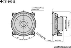 Pioneer TS-1001i Dual Cone-speakerset 10cm 110Watt