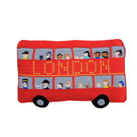 Haakpakket nr. 709 kussen 'Bus London'(basis)