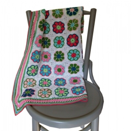 Haakpatroon nr. 11 babydeken 'Granny square flower'