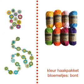 Haakpakket nr. 6 bloemetjes of bloemetjesslinger