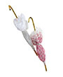 paraplu wit of roze, Stafil miniatuur 8 cm