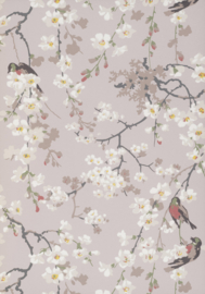 Little Greene behang Massingberd Blossom - Grey