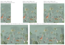 Annet Weelink Design Wildlife's Playground behang Green
