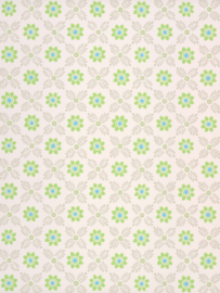 Little Greene behang Ditsy Block - Phthalo