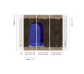 Masureel Terra behang Alcove Indigo, deel A