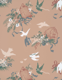 Little Greene behang Volières - Masquerade