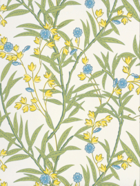 Little Greene behang Bamboo Floral - Blue Verditer