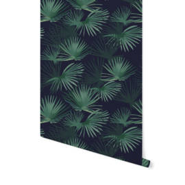 Creative Lab Amsterdam behang Palm Leaves dark green