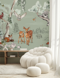 Annet Weelink Design Magical Forest behang Green