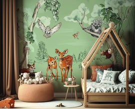 Annet Weelink Design Magical Forest behang Green