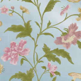 Little Greene behang China Rose - Blue Lustre