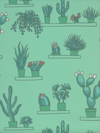 Little Greene behang Mr Straw's Greenhouse - Green Verditer