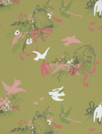 Little Greene behang Volières - Garden