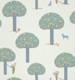 Little Greene behang Rodney Street - Delicate Blue
