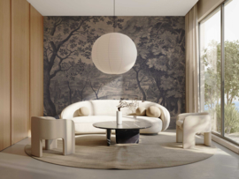 Annet Weelink Design Into the Woods behang Blue