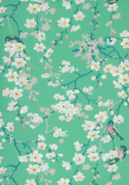 Little Greene behang Massingberd Blossom - Verditer