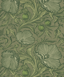 Little Greene behang Poppy Trail - Sage Green