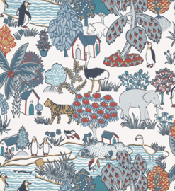 Little Greene behang Animal Kingdom - Bassoon