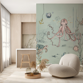 Annet Weelink Design Underwater Wonders behang Mint