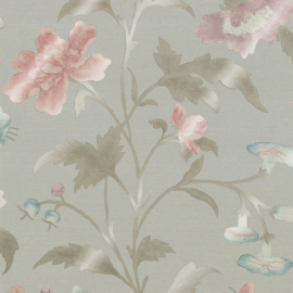 Little Greene behang China Rose - French Grey Lustre